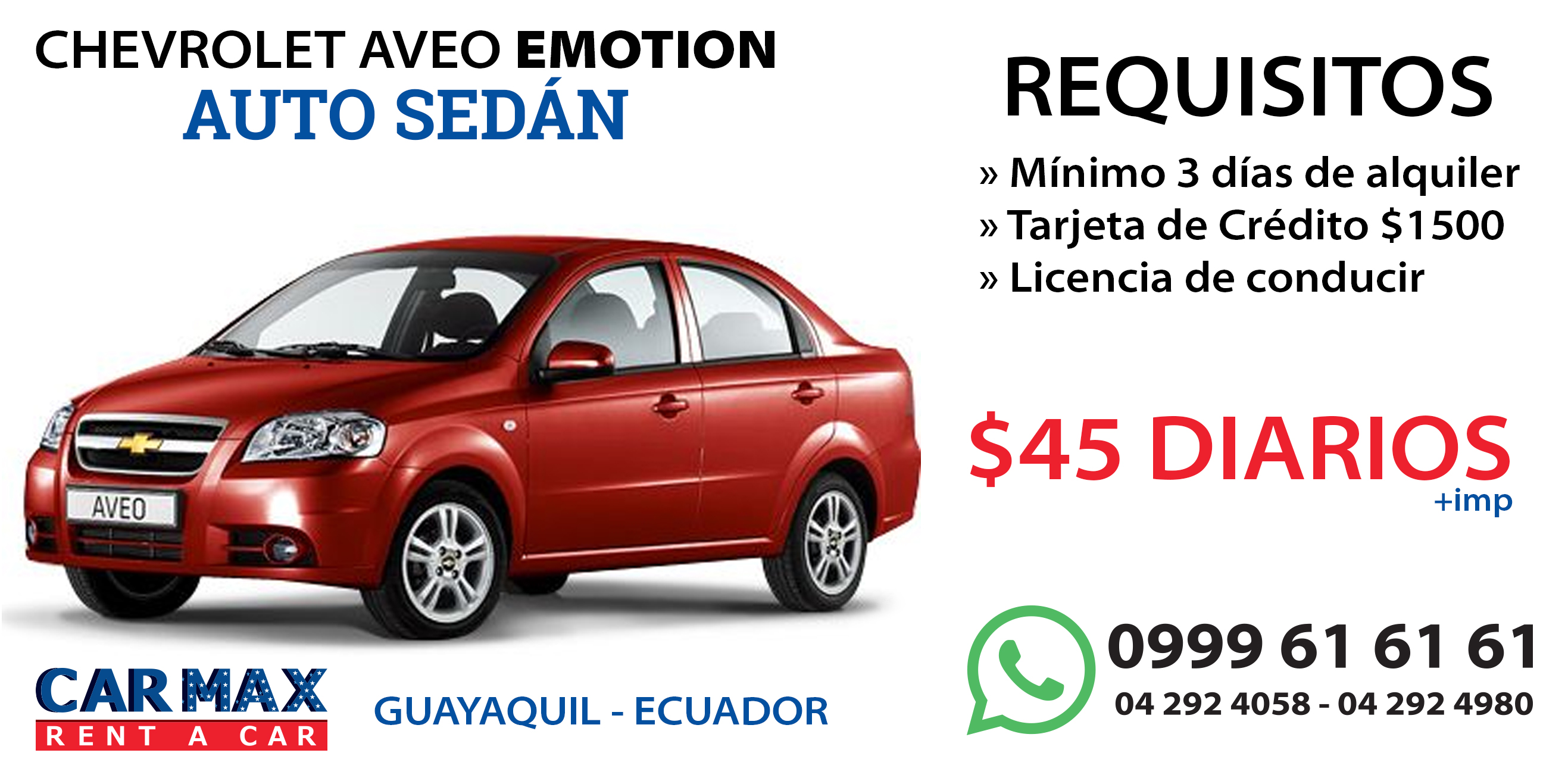 Vehículos de alquiler Guayaquil