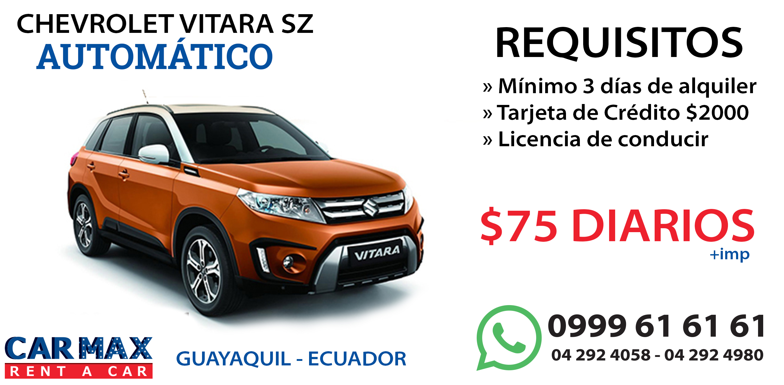 Vehículos de alquiler Guayaquil