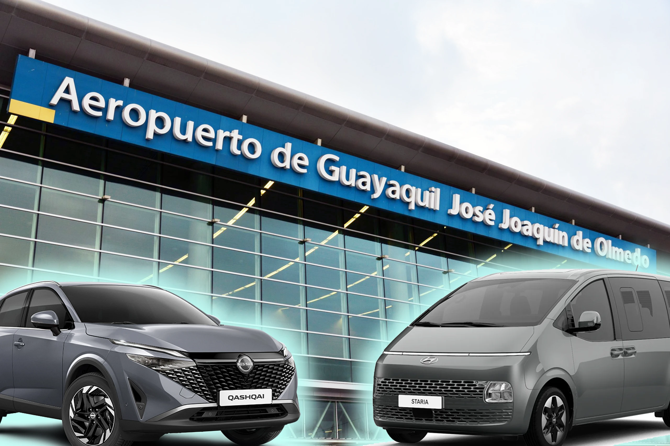 Oficina de Carmax Rent a Car frente al Aeropuerto José Joaquín de Olmedo en Guayaquil